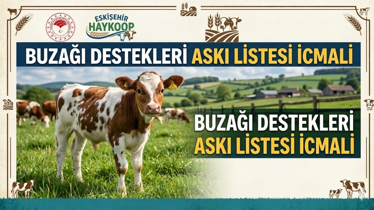 Kasım-Aralık 2025 Dönemi Buzağı Destekleri Askıya Çıkmıştır. 